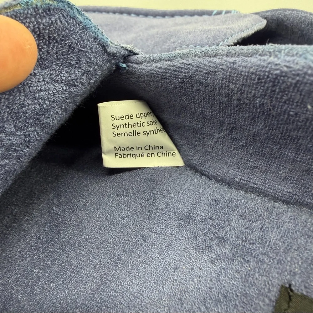 Nordstrom Leather Suede Milo Convertible Rubber Sole Slip-On Mens‎ Blue Slipper